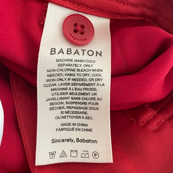 Aritzia Babaton red satin pants sz4 - Picture 4 of 4
